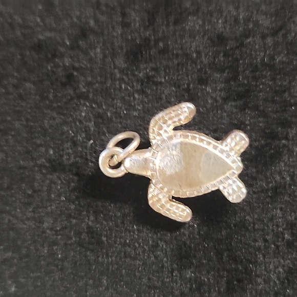 Vintage Gold Tone Rhinestone Turtle Charm - Picture 2 of 3